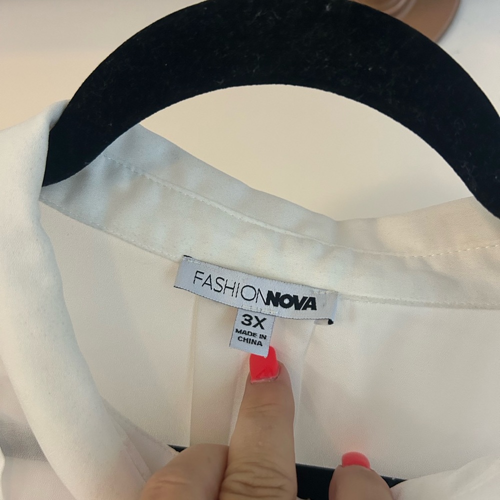 Fashion Nova White Ruffled Blouse - Picture 5 of 7